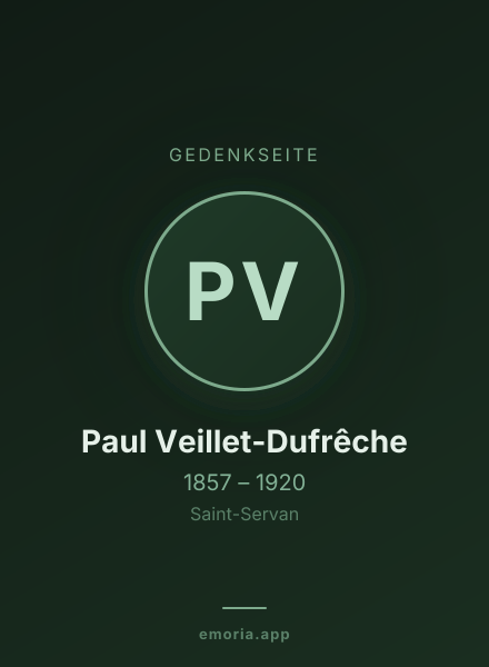 Gedenkportrait von Paul Veillet-Dufrêche