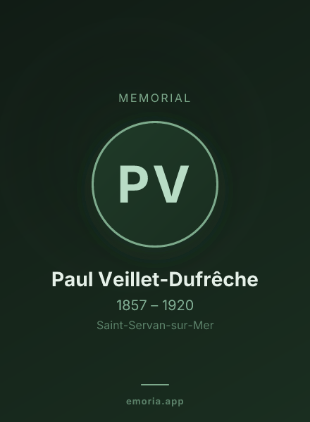 Memorial portrait of Paul Veillet-Dufrêche
