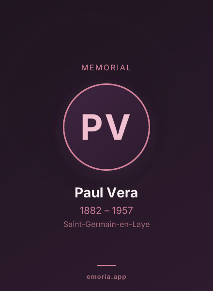 Memorial portrait of Paul Vera