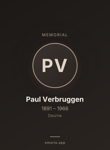 Memorial portrait of Paul Verbruggen