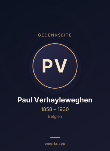 Gedenkportrait von Paul Verheyleweghen