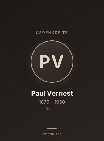 Gedenkportrait von Paul Verriest