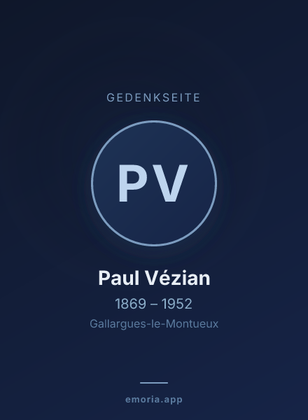 Gedenkportrait von Paul Vézian