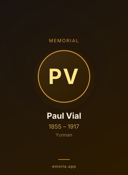 Memorial portrait of Paul Vial