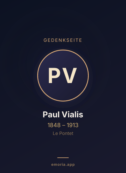 Gedenkportrait von Paul Vialis