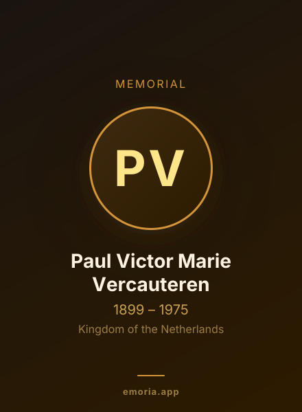 Memorial portrait of Paul Victor Marie Vercauteren