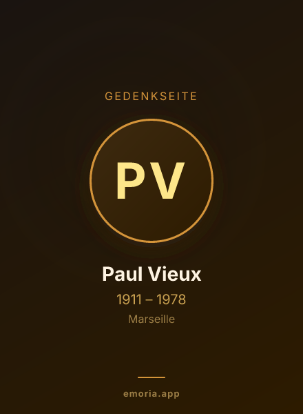 Gedenkportrait von Paul Vieux