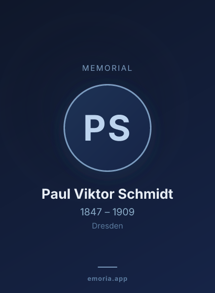 Memorial portrait of Paul Viktor Schmidt