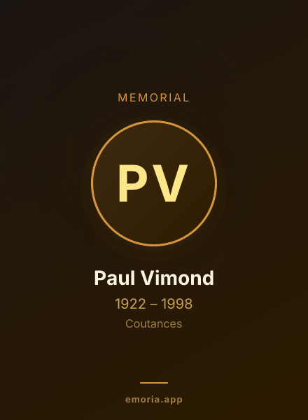 Memorial portrait of Paul Vimond