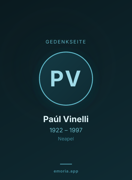 Gedenkportrait von Paúl Vinelli