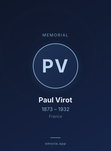 Memorial portrait of Paul Virot