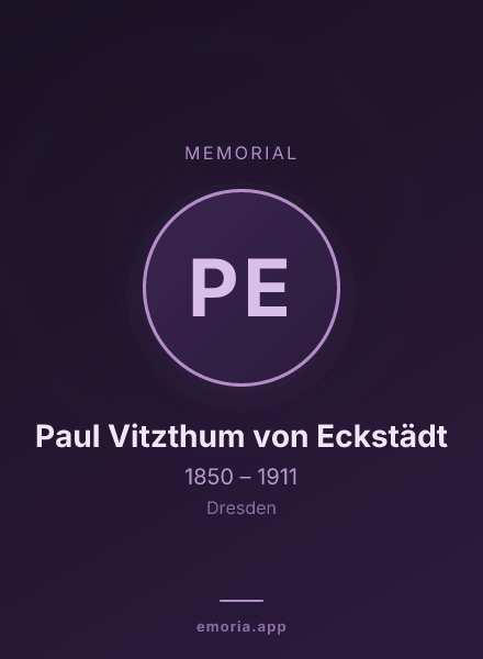 Memorial portrait of Paul Vitzthum von Eckstädt