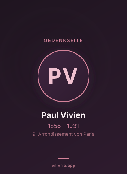 Gedenkportrait von Paul Vivien