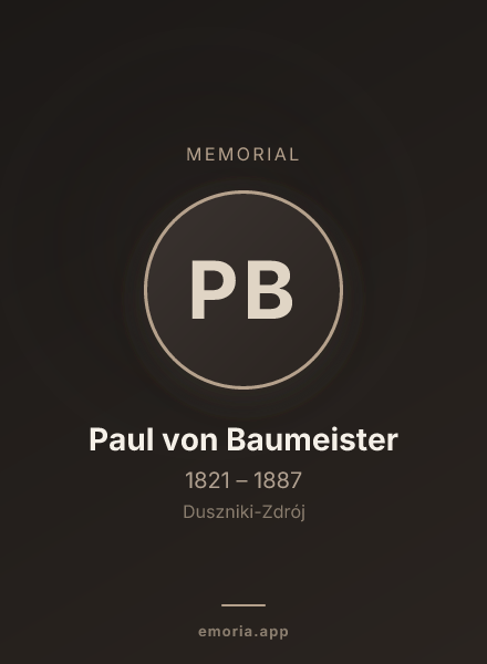 Memorial portrait of Paul von Baumeister