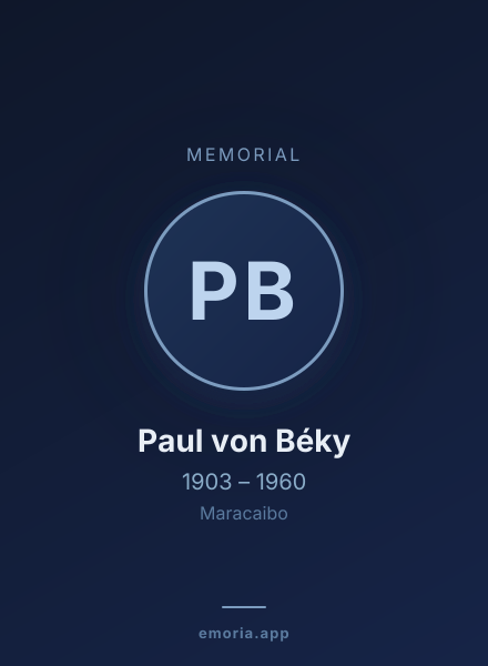 Memorial portrait of Paul von Béky
