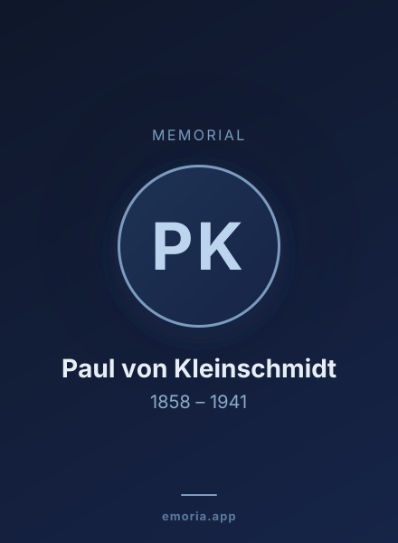 Memorial portrait of Paul von Kleinschmidt