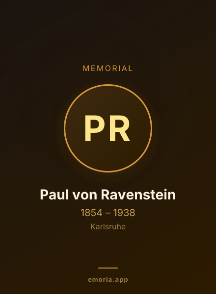 Memorial portrait of Paul von Ravenstein