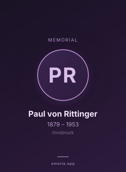 Memorial portrait of Paul von Rittinger