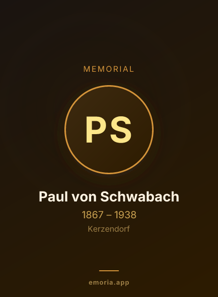 Memorial portrait of Paul von Schwabach