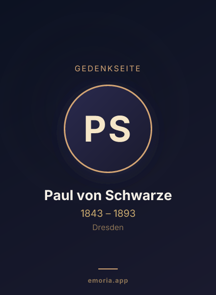 Gedenkportrait von Paul von Schwarze