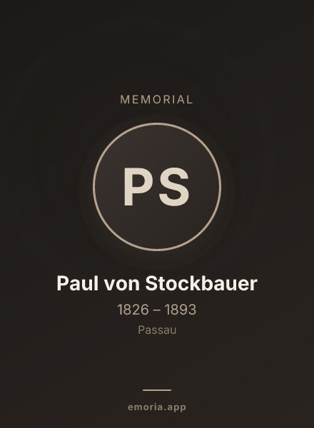 Memorial portrait of Paul von Stockbauer