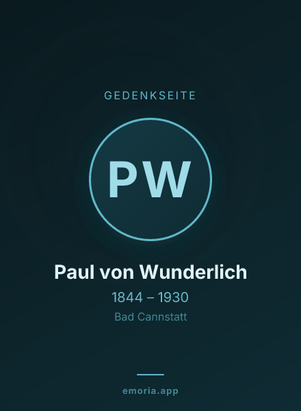 Gedenkportrait von Paul von Wunderlich
