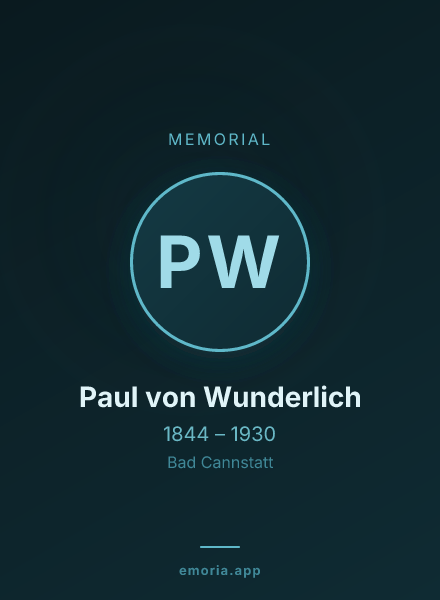 Memorial portrait of Paul von Wunderlich