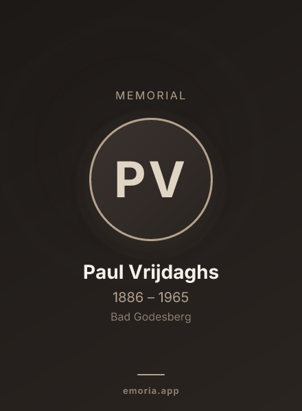 Memorial portrait of Paul Vrijdaghs