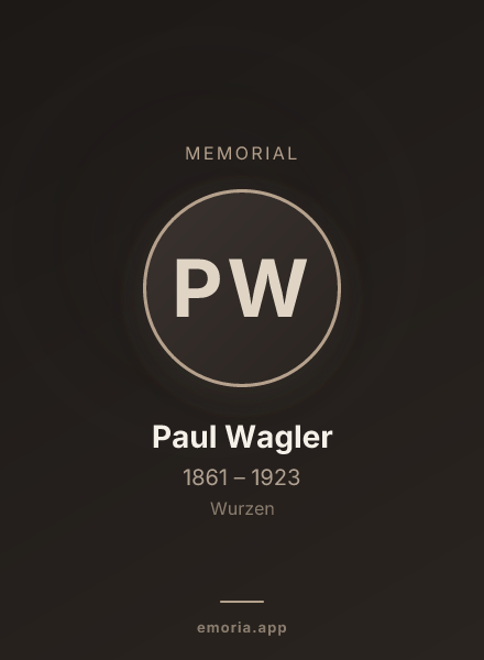 Memorial portrait of Paul Wagler