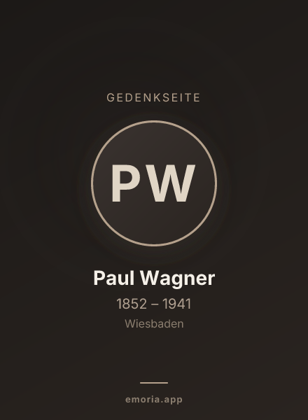 Gedenkportrait von Paul Wagner