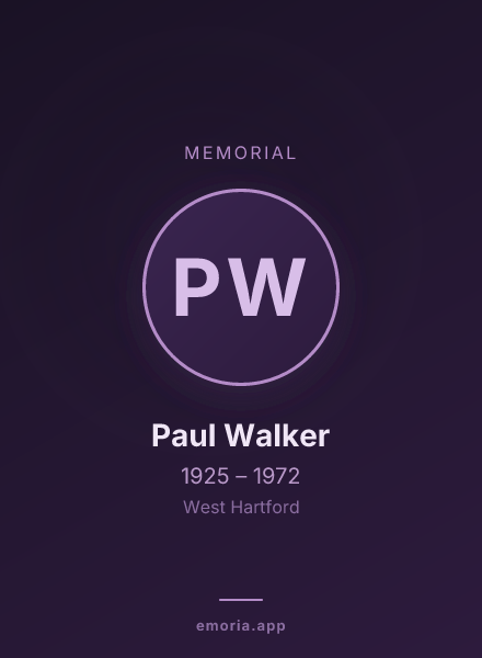 Memorial portrait of Paul Walker