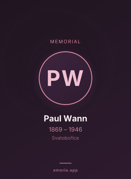 Memorial portrait of Paul Wann