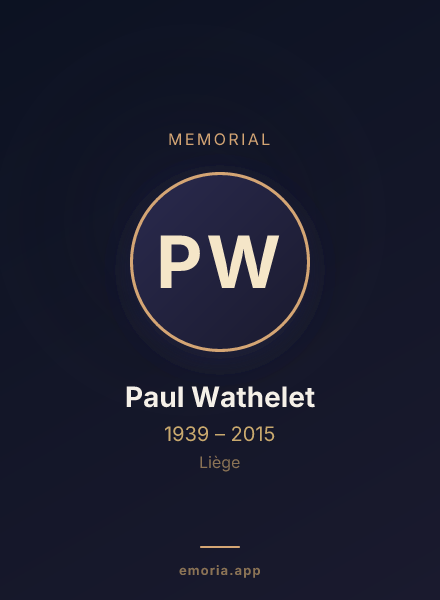 Memorial portrait of Paul Wathelet