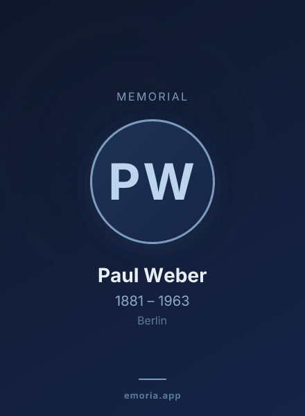 Memorial portrait of Paul Weber
