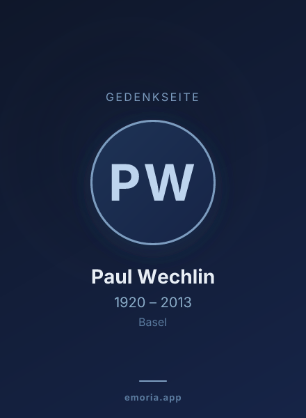 Gedenkportrait von Paul Wechlin
