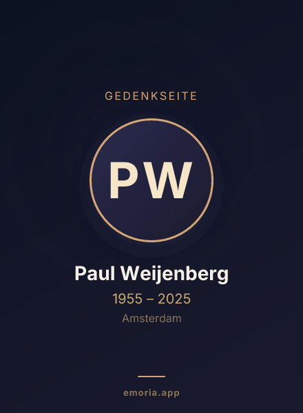 Gedenkportrait von Paul Weijenberg