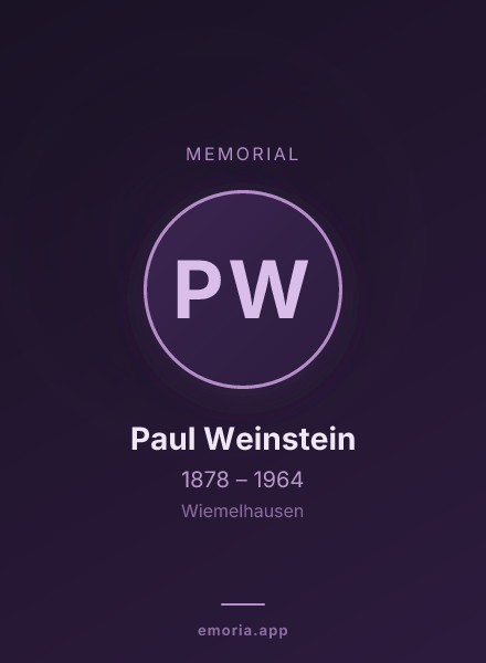 Memorial portrait of Paul Weinstein