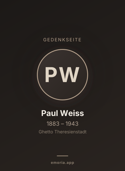 Gedenkportrait von Paul Weiss