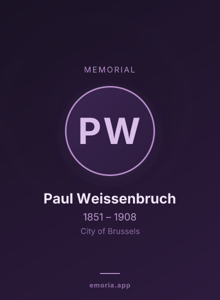 Memorial portrait of Paul Weissenbruch