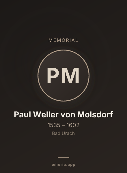 Memorial portrait of Paul Weller von Molsdorf
