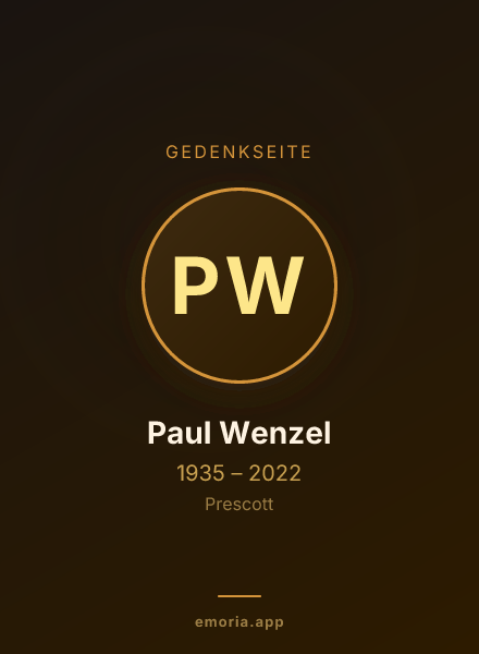 Gedenkportrait von Paul Wenzel
