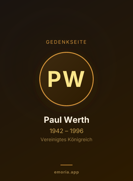 Gedenkportrait von Paul Werth