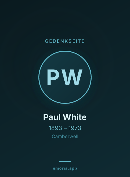 Gedenkportrait von Paul White