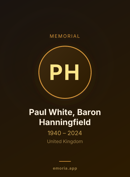 Memorial portrait of Paul White, Baron Hanningfield