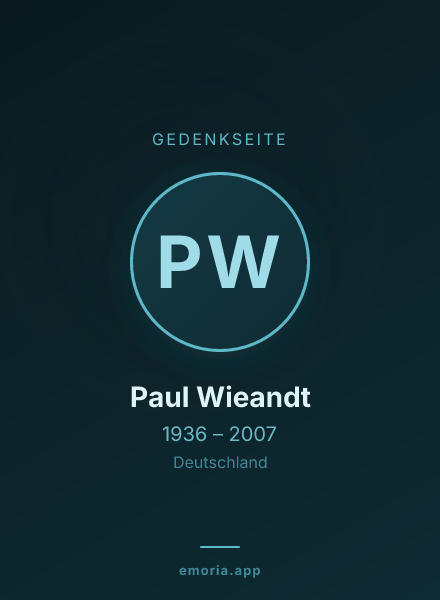Gedenkportrait von Paul Wieandt
