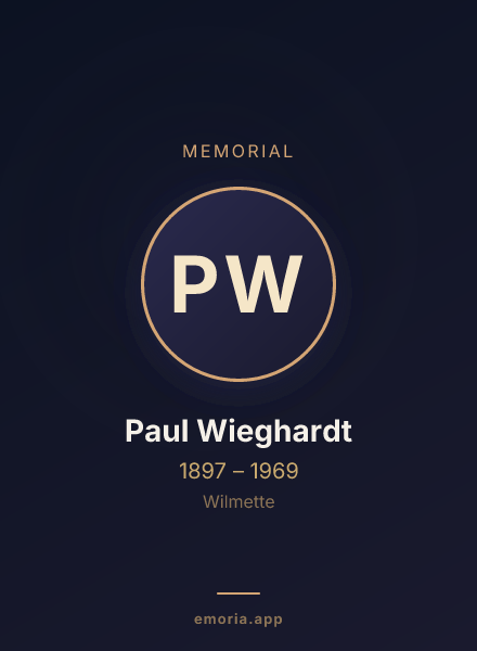 Memorial portrait of Paul Wieghardt