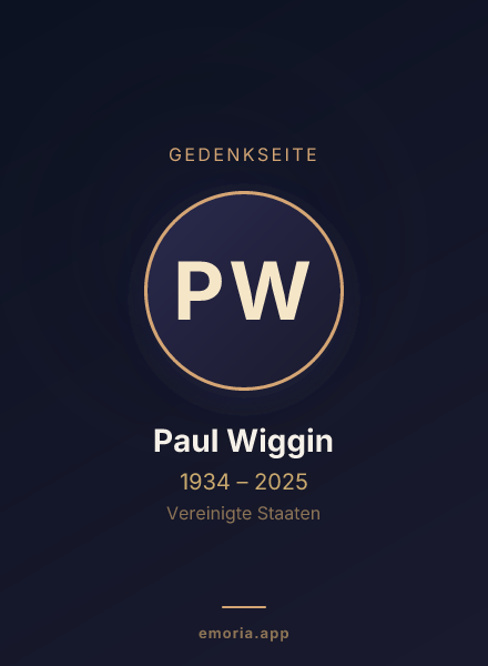 Gedenkportrait von Paul Wiggin