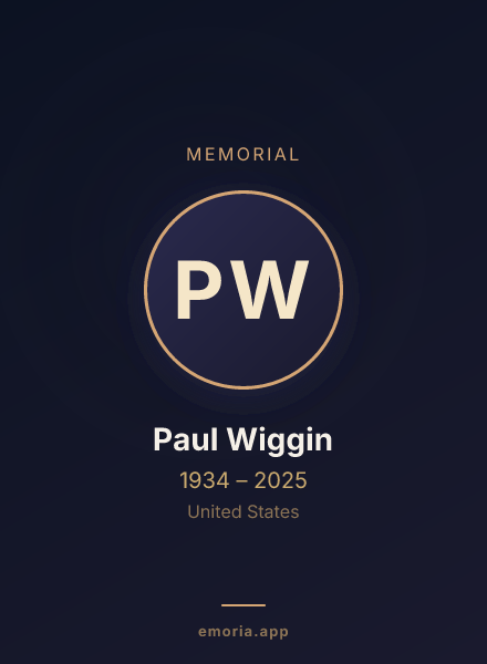 Memorial portrait of Paul Wiggin