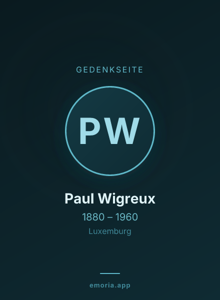Gedenkportrait von Paul Wigreux