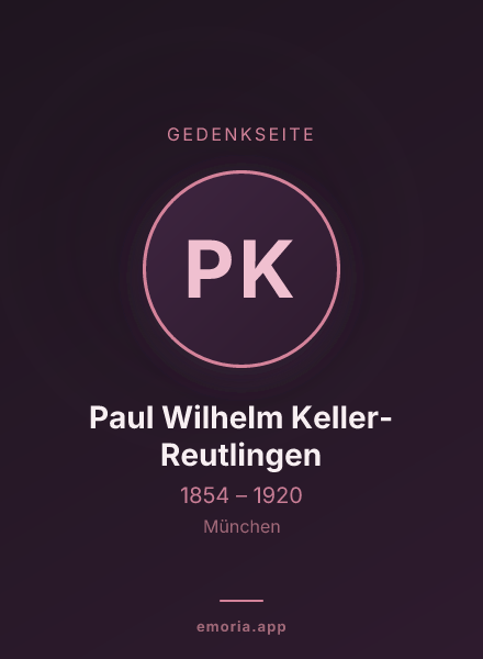 Gedenkportrait von Paul Wilhelm Keller-Reutlingen